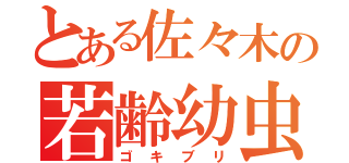 とある佐々木の若齢幼虫（ゴキブリ）