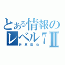 とある情報のレベル７Ⅱ（折原臨也）