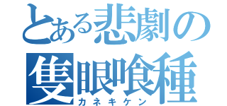 とある悲劇の隻眼喰種（カネキケン）