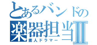 とあるバンドの楽器担当Ⅱ（素人ドラマー）