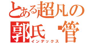 とある超凡の郭氏撸管法（インデックス）