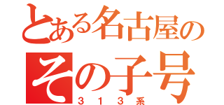 とある名古屋のその子号（３１３系）