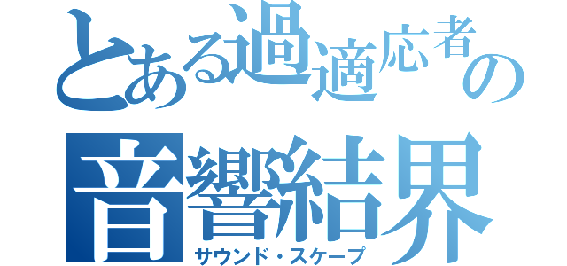 とある過適応者の音響結界（サウンド・スケープ）