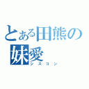 とある田熊の妹愛（シスコン）