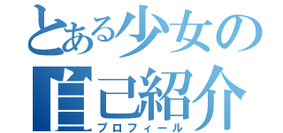 とある少女の自己紹介（プロフィール）