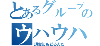 とあるグループのウハウハタイム（現実にもどるんだ）