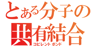 とある分子の共有結合（コビレントボンド）