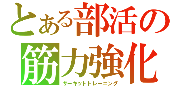 とある部活の筋力強化（サーキットトレーニング）