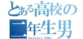 とある高校の二年生男子（ちゅうにびょう（手遅れ））