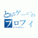 とあるゲームバカのプロフィール（ゲームバカのａｂｉ）