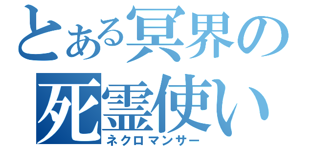 とある冥界の死霊使い（ネクロマンサー）