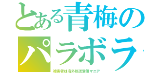 とある青梅のパラボラ（被害者は海外放送受信マニア）