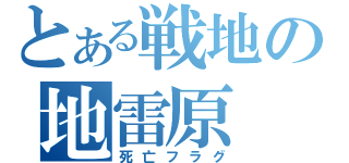 とある戦地の地雷原（死亡フラグ）