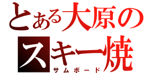 とある大原のスキー焼け（サムボード）