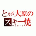 とある大原のスキー焼け（サムボード）