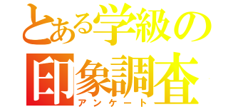 とある学級の印象調査（アンケート）