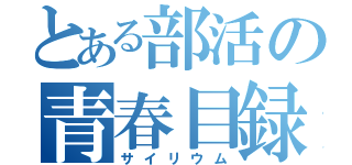 とある部活の青春目録（サイリウム）