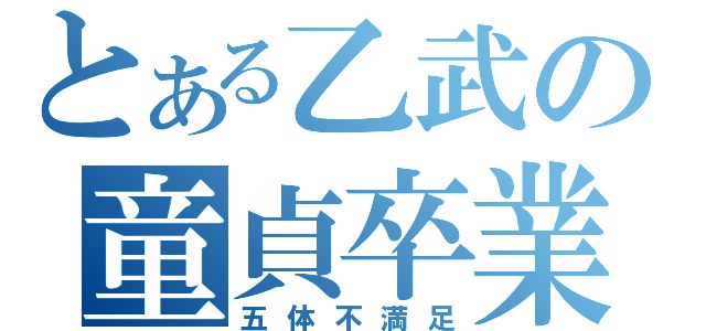 とある乙武の童貞卒業（五体不満足）