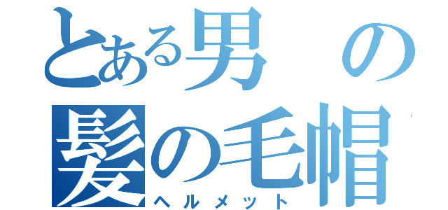 とある男の髪の毛帽子（ヘルメット）