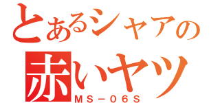 とあるシャアの赤いヤツ（ＭＳ－０６Ｓ）