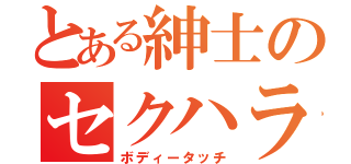 とある紳士のセクハラ（ボディータッチ）