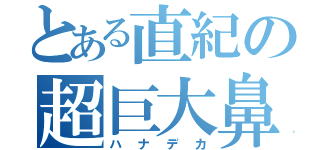 とある直紀の超巨大鼻（ハナデカ）