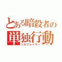 とある暗殺者の単独行動（ソロプレイヤー）