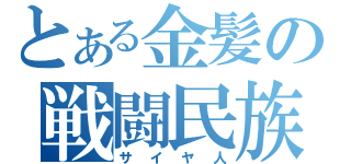 とある金髪の戦闘民族（サイヤ人）