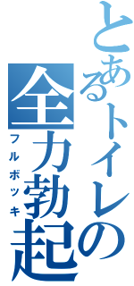 とあるトイレの全力勃起（フルボッキ）