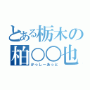 とある栃木の柏○○也（かっしーあっと）