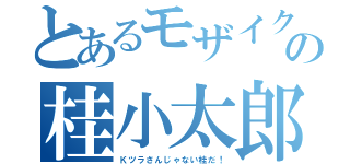 とあるモザイクの桂小太郎（Ｋツラさんじゃない桂だ！）