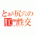 とある尻穴の肛門性交（アナルセックス）