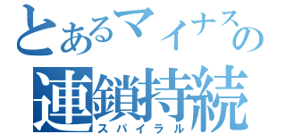 とあるマイナスの連鎖持続（スパイラル）