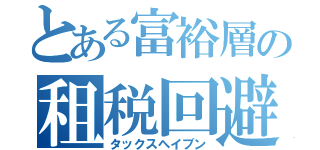 とある富裕層の租税回避地（タックスヘイブン）