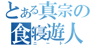 とある真宗の食寝遊人（ニート）