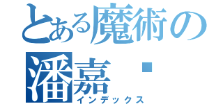 とある魔術の潘嘉乐（インデックス）