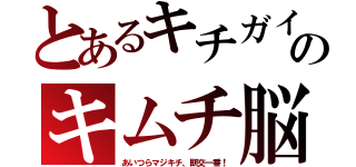 とあるキチガイのキムチ脳（あいつらマジキチ、断交一番！）