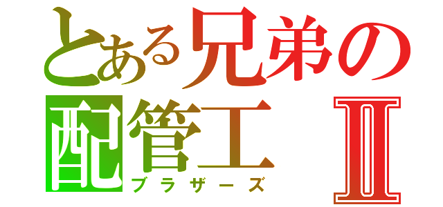 とある兄弟の配管工Ⅱ（ブラザーズ）