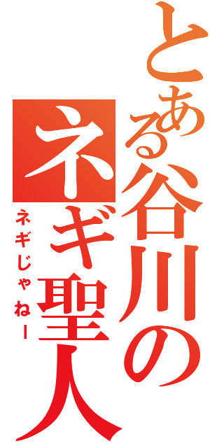 とある谷川のネギ聖人（ネギじゃねー）