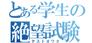 とある学生の絶望試験（テストオワタ）