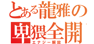 とある龍雅の卑猥全開（エナジー解放）