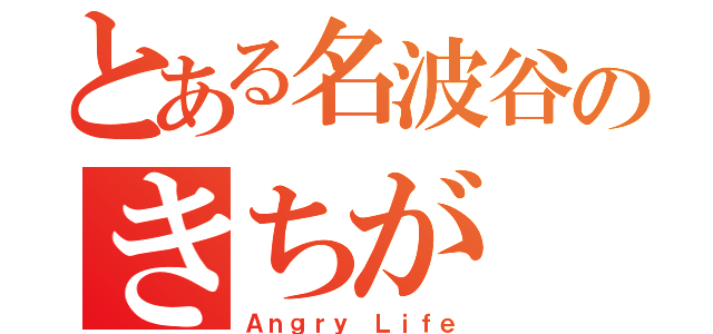 とある名波谷のきちが（Ａｎｇｒｙ　Ｌｉｆｅ）