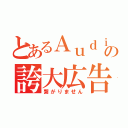 とあるＡｕｄｉの誇大広告（繋がりません）