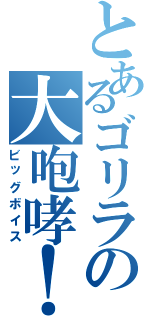 とあるゴリラの大咆哮！（ビッグボイス）