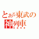 とある東武の神列車（快速列車）