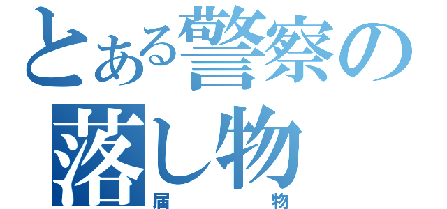 とある警察の落し物（届物）