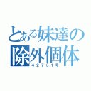 とある妹達の除外個体（４２７３１号）