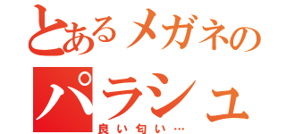 とあるメガネのパラシュート（良い匂い…）