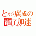 とある廣成の電子加速器（シンクロトロン）