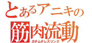 とあるアニキの筋肉流動（ガチムチレスリング）